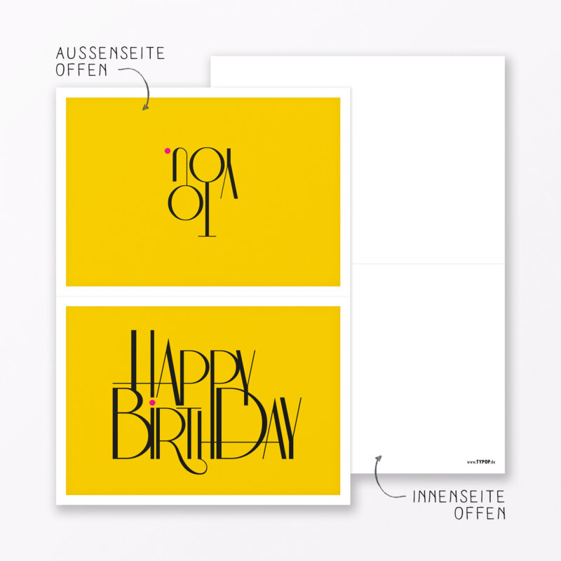Teiliges Set Geburtstagskarte Quot Happy Birthday Quot Klappkarten Din A Inkl Umschl Ge Weiss