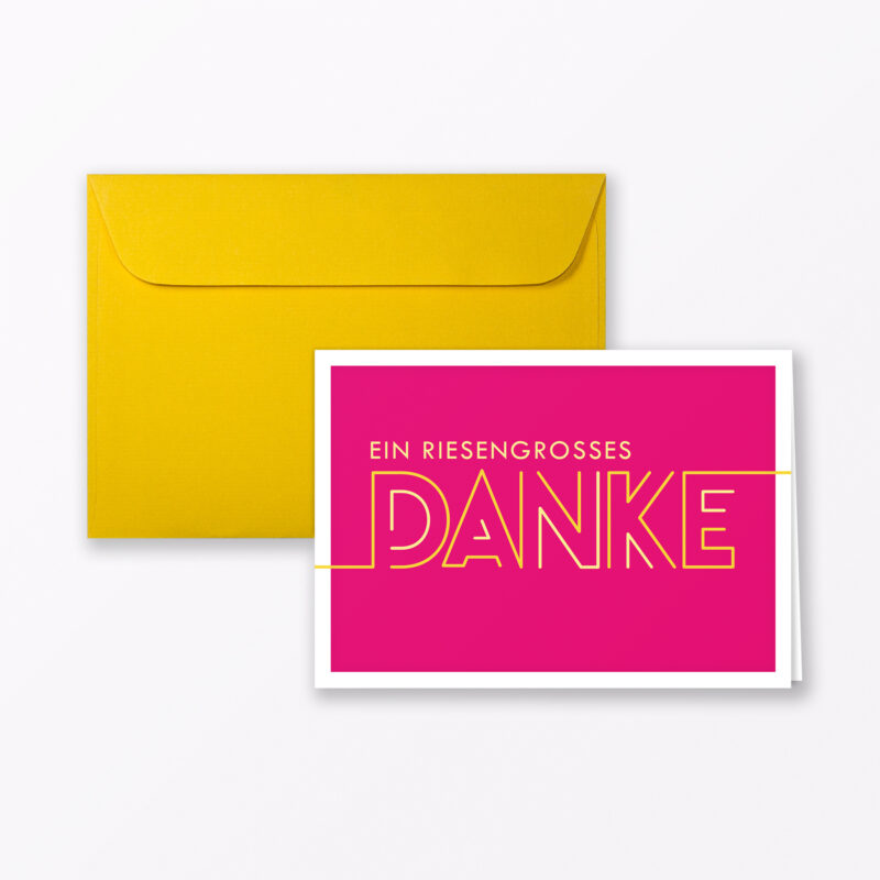 Dankeskarte Quot Dankesch N Quot Pink Klappkarte A Inkl Umschlag