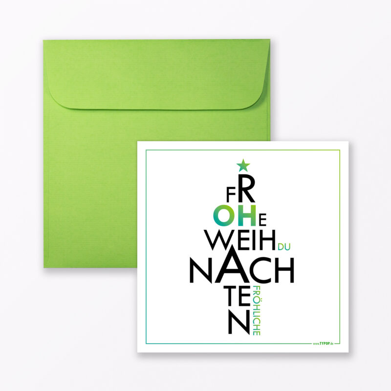 Teiliges Set Weihnachtskarten Quot Oh Quot Quadratisch Inkl Umschlag