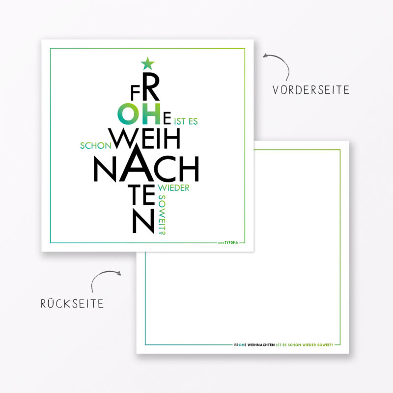Weihnachtskarte Quot Oh Ist Es Schon Wieder Soweit Quot Quadratisch Inkl Umschlag